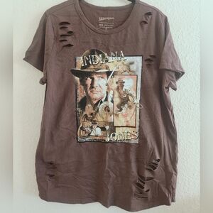 Her Universe Brown Indiana Jones Distressed Tee